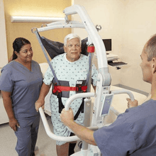 Caregiver Use Closer Look - FGA-700 Mobile Lifts By Handicare | Wheelchair Liberty