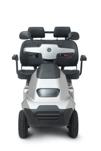 Duo Seat Silver Front View - Afiscooter S4 4-Wheel Electric Scooter By Afikim | Wheelchair Liberty