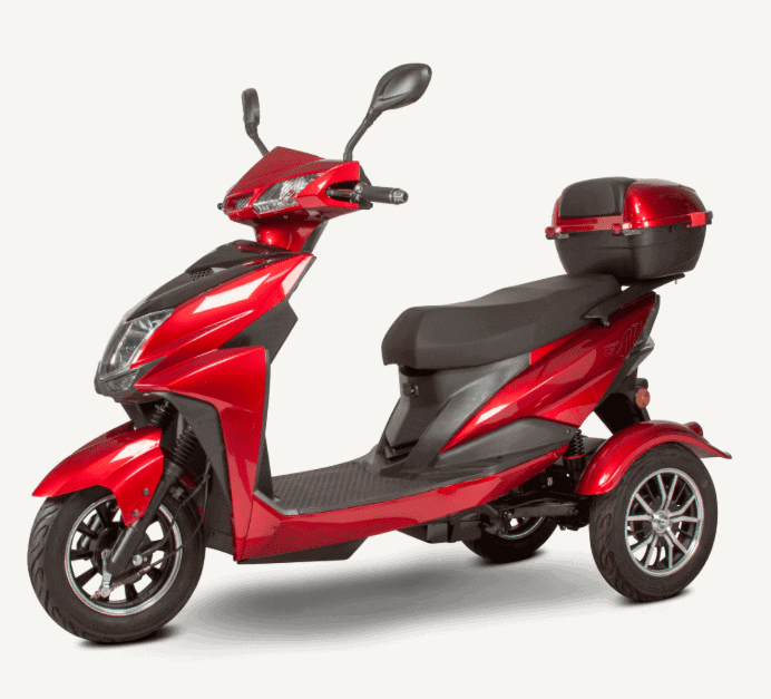 EW-10 Recreational Scooter Red Front Left View | Wheelchair Liberty