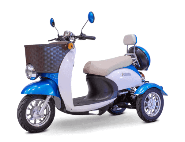 EW-11 Electric Mobility Scooter Blue Front ;eft View | Wheelchair Liberty