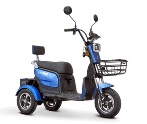 EW-12 Recreational Electric Scooter - Blue Front Right View | Wheelchair Liberty