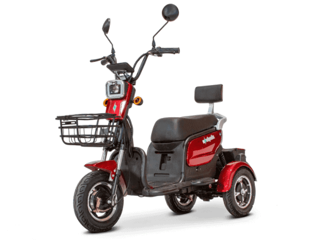 EW-12 Recreational Electric Scooter - Red Front Left View | Wheelchair Liberty