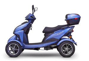 EW-14 4-Wheel Mobility Scooter Light blue full left view | Wheelchair Liberty
