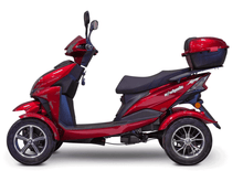 EW-14 4-Wheel Mobility Scooter Red Full Left View | Wheelchair Liberty