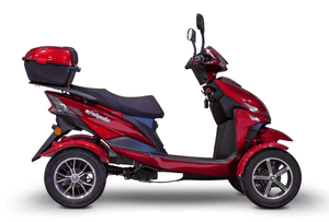 EW-14 4-Wheel Mobility Scooter Red Full Right View | Wheelchair Liberty