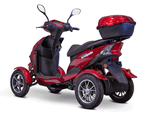 EW-14 4-Wheel Mobility Scooter Red Rear Left View | Wheelchair Liberty