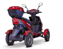 EW-14 4-Wheel Mobility Scooter Red Rear Right View | Wheelchair Liberty