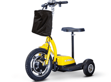 EW-18 Recreational 3-Wheel Stand-in-Ride Scooter Yellow Front Left View | Wheelchair Liberty