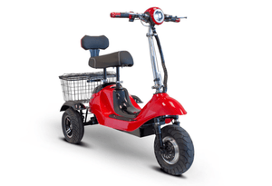 EW-19 3-Wheel Mobility Scooters Red Front Right View | Wheelchair Liberty