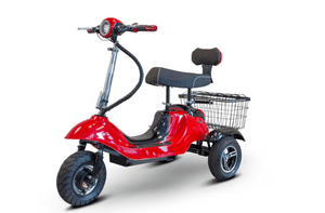 EW-19 3-Wheel Mobility Scooters Red Front Left View | Wheelchair Liberty