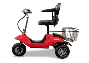 EW 20 Recreational 3-Wheel Mobility Scooter Red Full Left View | Wheelchair Liberty