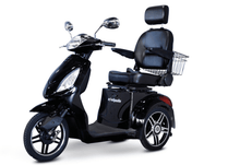 EW-36 3-wheel Mobility Scooters Black Front Left View | Wheelchair Liberty