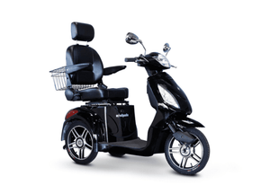 EW-36 3-wheel Mobility Scooters Black Front Right View | Wheelchair Liberty