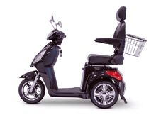 EW-36 3-wheel Mobility Scooters Black Full Left View | Wheelchair Liberty