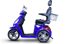 EW-36 3-wheel Mobility Scooters Blue Full Left View | Wheelchair Liberty