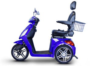EW-36 Elite Recreational 3-Wheel Mobility Scooter Blue Full Left View | Wheelchair Liberty