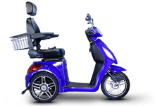 EW-36 Elite Recreational 3-Wheel Mobility Scooter Blue Full Right View | Wheelchair Liberty