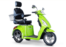 EW-36 Elite Recreational 3-Wheel Mobility Scooter Green Front Right View | Wheelchair Liberty