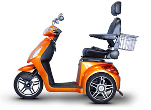EW-36 Elite Recreational 3-Wheel Mobility Scooter Orange Full Left View | Wheelchair Liberty