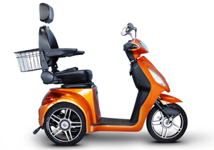 EW-36 Elite Recreational 3-Wheel Mobility Scooter Orange Full Right View | Wheelchair Liberty