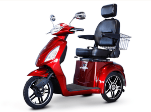EW-36 Elite Recreational 3-Wheel Mobility Scooter Red Front Left View | Wheelchair Liberty