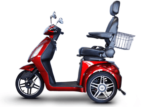 EW-36 Elite Recreational 3-Wheel Mobility Scooter Red Full Left View | Wheelchair Liberty