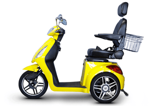 EW-36 Elite Recreational 3-Wheel Mobility Scooter Yellow Full Left View | Wheelchair Liberty