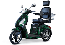 EW-36 Green 3-wheel Mobility Scooters Camo Front Left View | Wheelchair Liberty