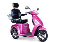 EW-36 3-wheel Mobility Scooters Magenta Front Right View | Wheelchair Liberty