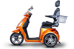 EW-36 3-wheel Mobility Scooters Orange Full Left View | Wheelchair Liberty