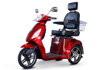 EW-36 3-wheel Mobility Scooters Red Front Left View | Wheelchair Liberty