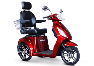 EW-36 3-wheel Mobility Scooters Red Front Right View | Wheelchair Liberty