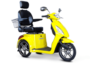 EW-36 3-wheel Mobility Scooters Yellow Front Right View | Wheelchair Liberty