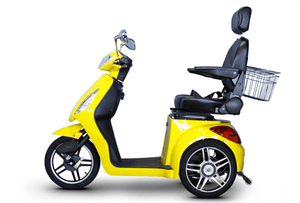 EW-36 3-wheel Mobility Scooters Yellow Full Left View | Wheelchair Liberty