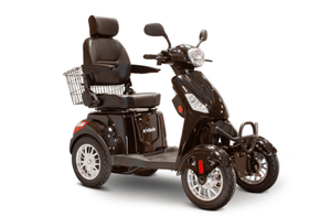 EW-46 Recreational 4-Wheel Mobility Scooter Black Front Right View | Wheelchair Liberty