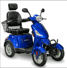 EW-46 Recreational 4-Wheel Mobility Scooter Blue Front Right View