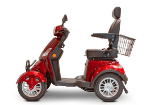 EW-46 Recreational 4-Wheel Mobility Scooter Red Full Left View | Wheelchair Liberty