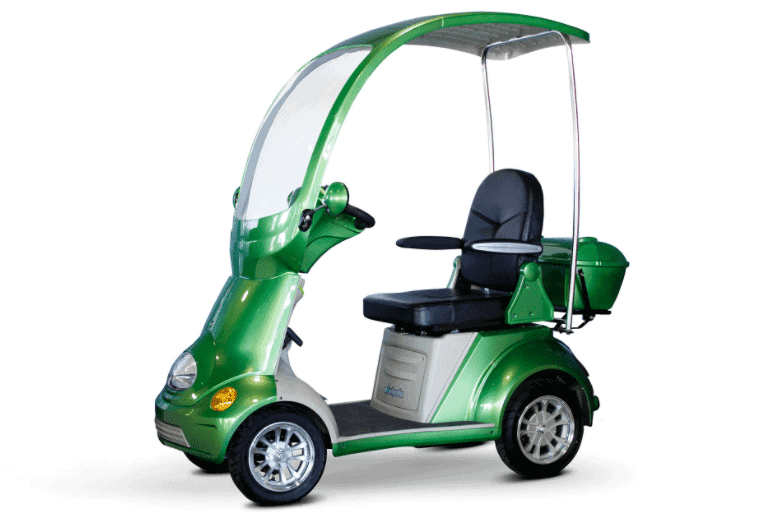 EW-54 Coupe Recreational 4-Wheel Mobility Scooter Green Front Left View | Wheelchair Liberty