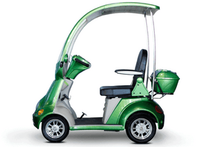 EW-54 Coupe Recreational 4-Wheel Mobility Scooter Green Full Left View | Wheelchair Liberty