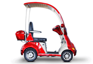 EW-54 Coupe Recreational 4-Wheel Mobility Scooter Red Full Right View | Wheelchair Liberty