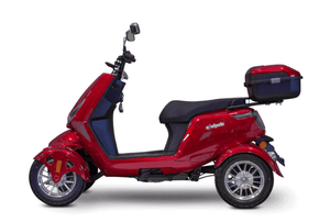 EW-75 Recreational 4-Wheel Mobility Scooter  Red Full Left View | Wheelchair Liberty