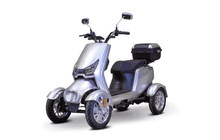 EW-75  Recreational 4-Wheel Mobility Scooter Silver Front Left View | Wheelchair Liberty