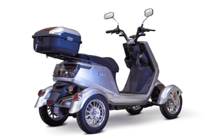 EW-75  Recreational 4-Wheel Mobility Scooter Silver Rear Right View | Wheelchair Liberty