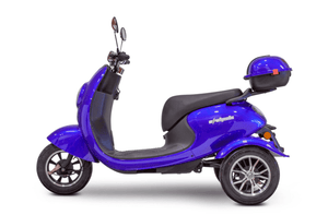 EW-Bugeye Recreational 3-Wheel Scooters Blue Full Left View | Wheelchair Liberty