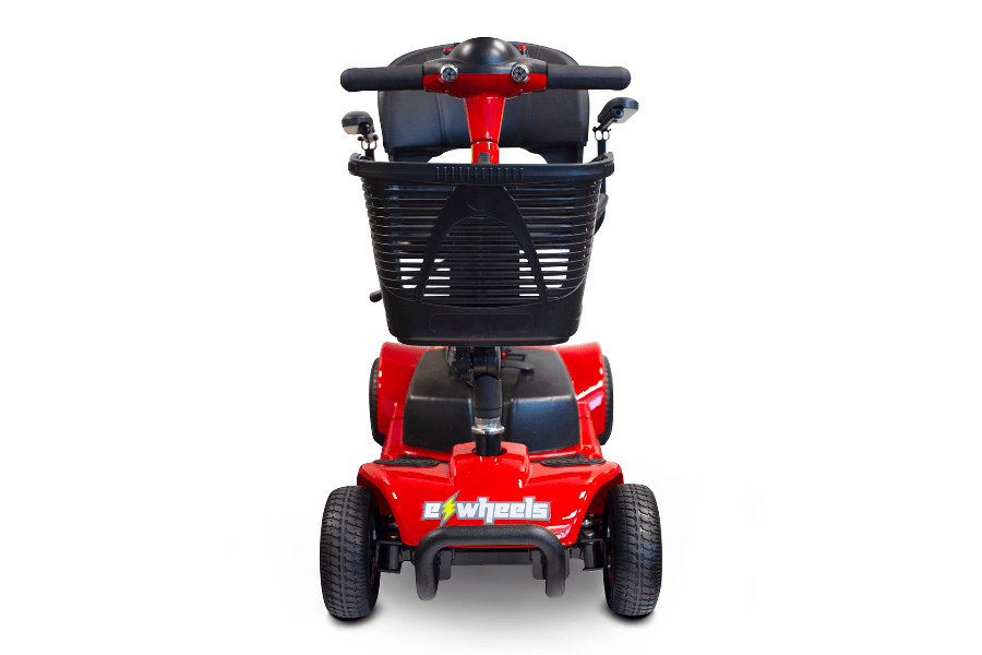 EW-M34 Travel Electric Scooter - Front View - Red - by EWheels Medical | Wheelchair Liberty