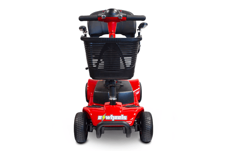 EW-M34 Travel Electric Scooter - Front View - Red - by EWheels Medical | Wheelchair Liberty