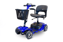 EW-M34 Travel Electric Scooter - Quarter Left Side View - Blue - by EWheels Medical | Wheelchair Liberty