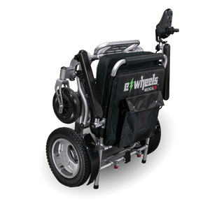 Folded Black - EW-M45 Power Wheelchair by EWheels Medical | Wheelchair Liberty