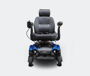 Front Side Blue - EW M48 Power Wheelchair by EWheels Medical | Wheelchair Liberty