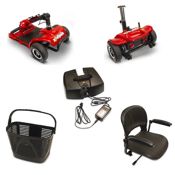 EW-M34 Travel Electric Scooter - Parts Dismantled  - by EWheels Medical | Wheelchair Liberty